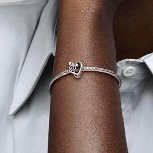 NWT Sterling Silver Heart Treble Clef Bass Clef Charm